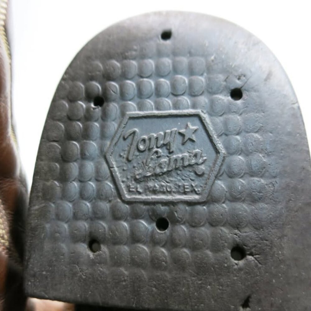 Tony Lama Western Kicker Cowboy Boots Leather Footwear Made in USA 9.5 EEE - Picture 2 of 7